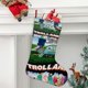 thumbnail image 2 of Trolland Tema: Calcetines de Navidad, fino lino blanco para colgar en escaleras y chimenea, decoración navideña para el hogar, regalo de Navidad. 45cm × 32cm, 2 of 5