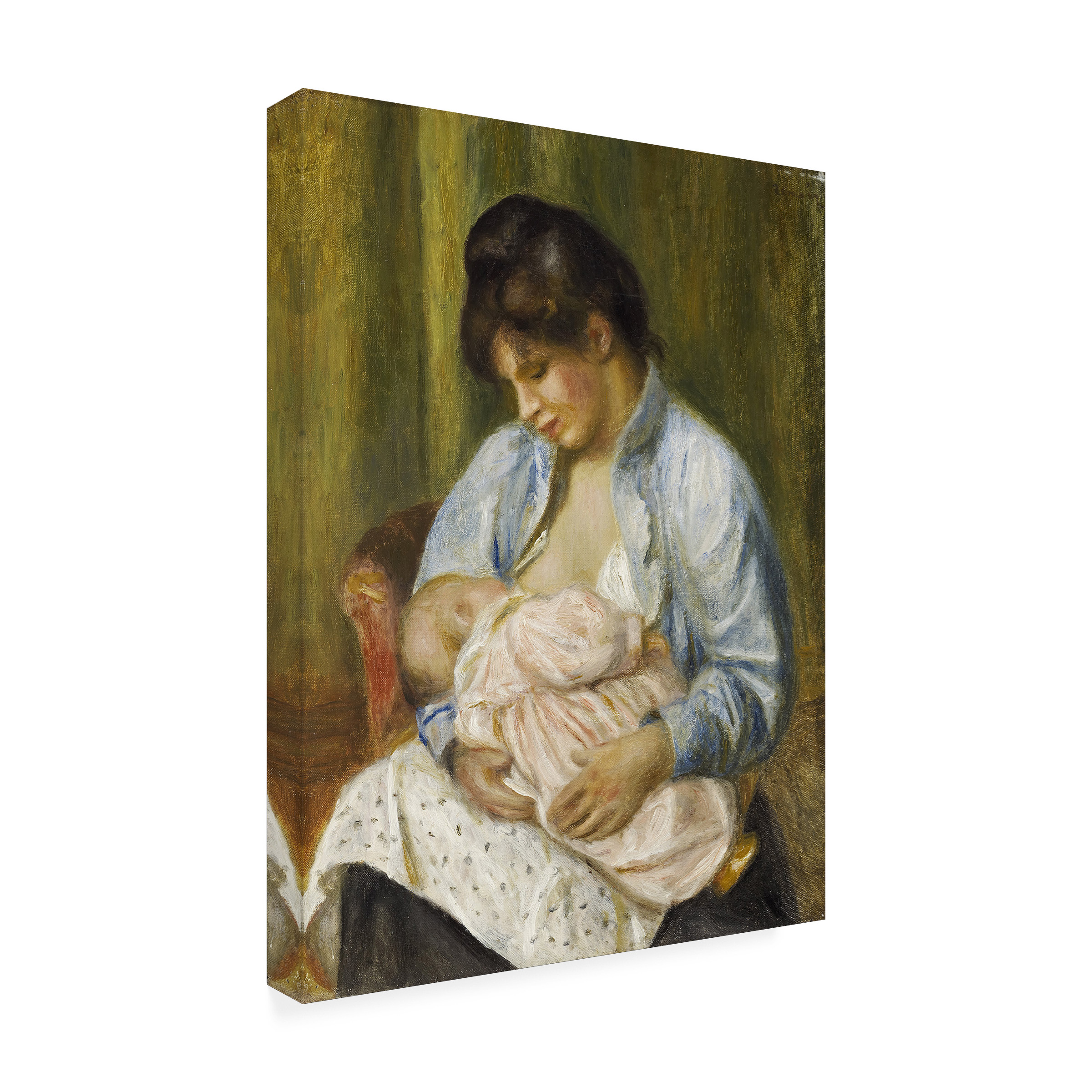 Renoir 'A Woman Nursing A Child' Canvas Art