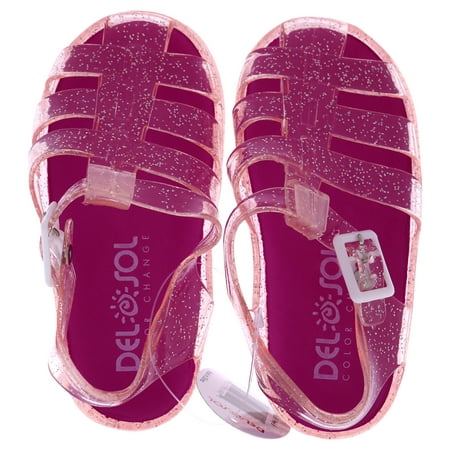 Gladiator Girl Jellies Sandal - 6 Pink by DelSol for Kids - 1 Pair ...