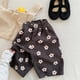 thumbnail image 1 of Pantalones hasta la pantorrilla para niña, pantalones antimosquitos con estampado Floral, pantalones coreanos sueltos de 7 puntos, ropa para niño, Primavera/Verano, 1 of 6