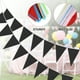 thumbnail image 3 of Banderas de banderín Uxcell de 100 pies, cuerdas colgantes de triángulo, banderas DIY para fiestas, negras, 60 Pcs, 3 of 5