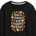 thumbnail image 3 of Instant Message - Mac & Cheese and Nuggets Please - Toddler & Youth Long Sleeve Graphic T-Shirt, 3 of 6