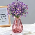 thumbnail image 5 of Sinhoon 8 Bundles Artificial Daisy Flowers UV Resistant Fake Flowers Faux Plastic Greenery Shrub Plant Indoor Outside Hanging Home Garden Decor (Purple), 5 of 7