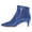 Blue, variant on Women's Pointy Toe Ankle Booties Kitten Low Heels Dressy Glossy Daily Winter Shoe Size 7 White