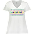thumbnail image 3 of Inktastic Mardi Gras Mirror Words Women's Plus Size V-Neck T-Shirt, 3 of 5