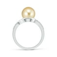 thumbnail image 2 of ANGARA Solitaire Golden South Sea Cultured Pearl Bypass Ring with Diamonds in 14K White Gold for Women | June Birthstone, Birthday, Anniversary, Jewelry Gift for Women | Pearl Ring, 2 of 8