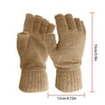 thumbnail image 3 of UJNDER Wool Half Finger Gloves Knitted Solid Color Warm for Men and Women Autumn Winter D One Size, 3 of 3