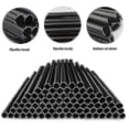 thumbnail image 2 of 100pcs Disposable Plastic Drinking Straws Black Boba Bubble Tea Straw Tubes, 2 of 4
