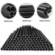 thumbnail image 2 of 100pcs Disposable Plastic Drinking Straws Black Boba Bubble Tea Straw Tubes, 2 of 4