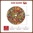 thumbnail image 2 of Haiem Hippie Peace Love Pattern Christmas Tree Skirt Merry Christmas Party Christmas Tree Decoration,New Year Decorations-30", 2 of 6
