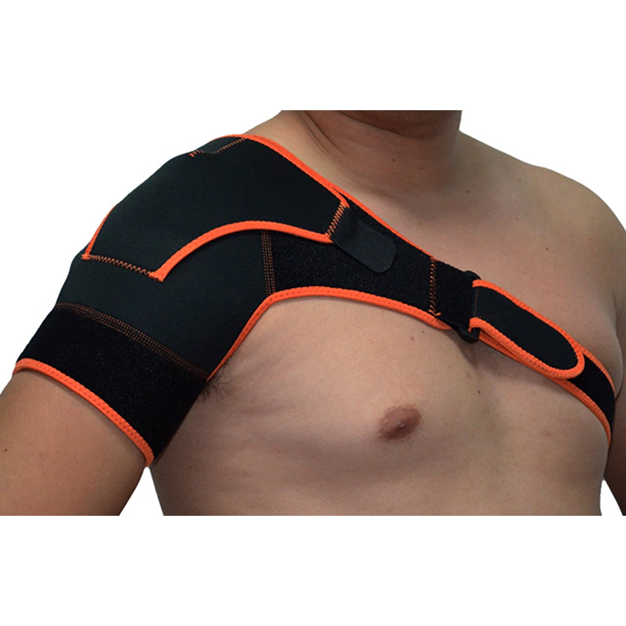 Yosoo Adjustable Hot Cold Sports Therapy Back Shoulder Brace Shoulder Pad Wrap Support Belt Single Sports Pretector