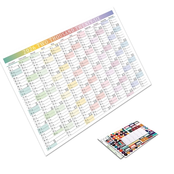 Misright Premium Recycled Paper 2026 Wall Calendar For Language Learners Easy Mount