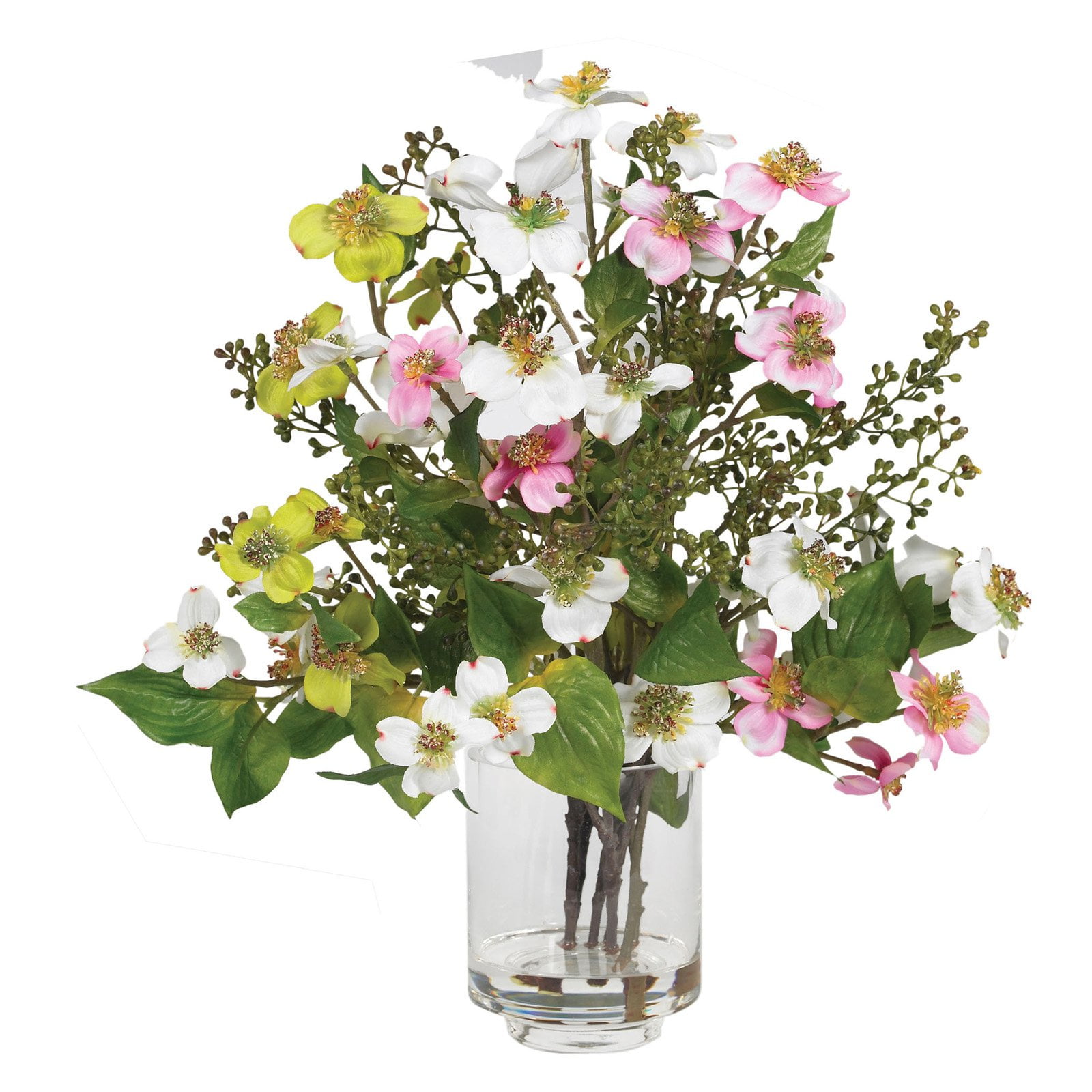 Nearly Natural Dogwood Silk Flower Arrangement