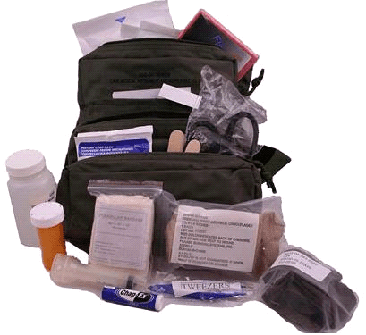 Elite M.O.L.L.E. Straps Fully Stocked Medic First Aid Kit Bag by