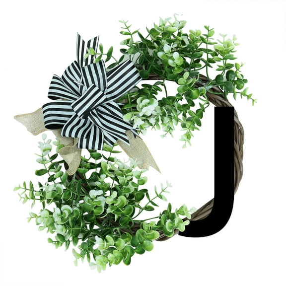 Front Door Wreaths Unique Last Name with Bow for All Seasons Farmhouse Style and Customizable