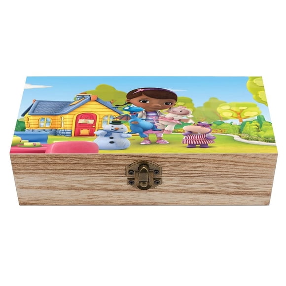 Doctora Juguetes Caja Organizadora de Madera Rústica - Caja Decorativa Multifuncional para Escritorio, Hogar, Oficina, Joyas y Manualidades