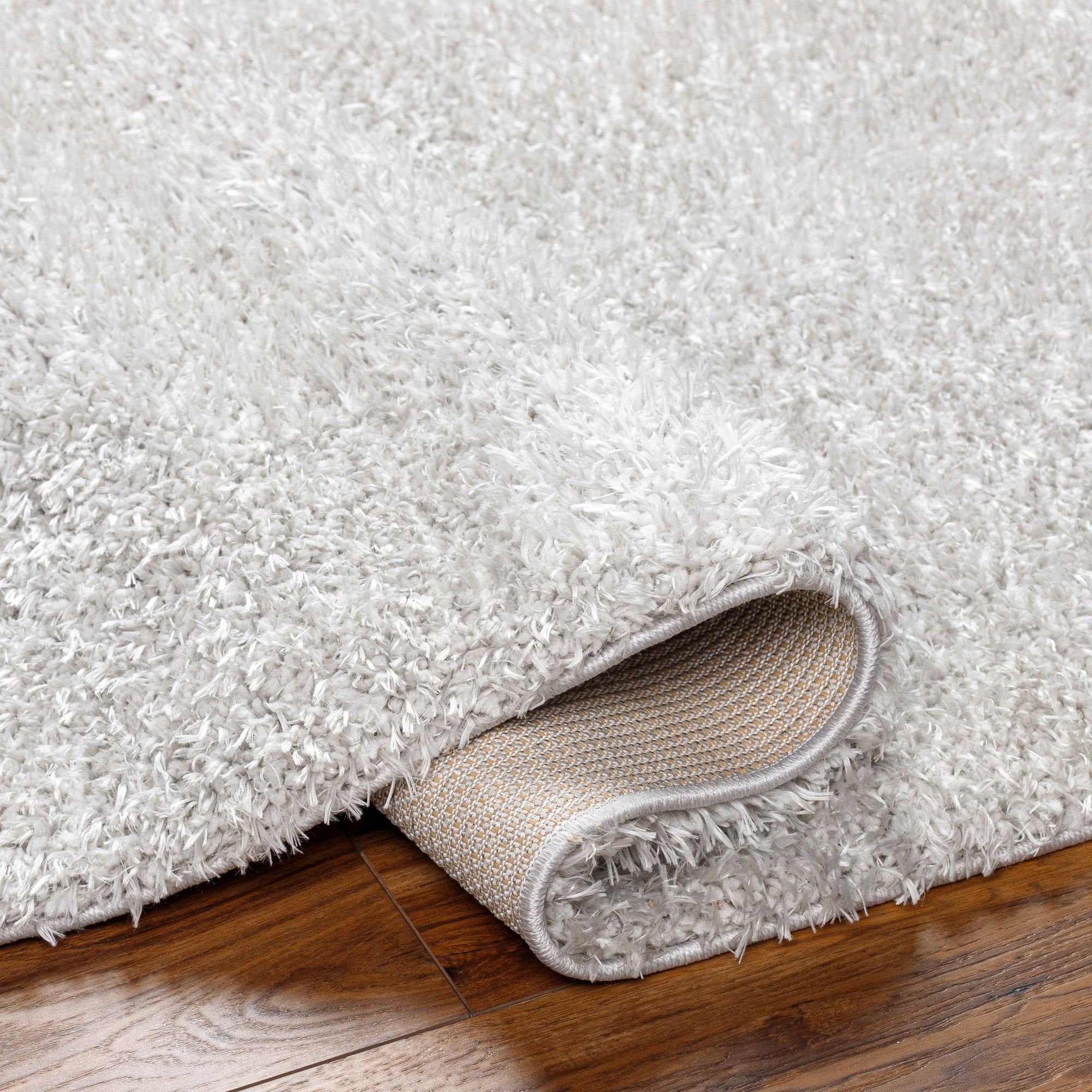 Artistic Wavers Moda Shag Area Rug, 9'2" x 12', Light Gray