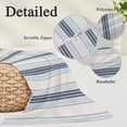 thumbnail image 3 of Blue Beige Body Pillow Covers, Modern Abstract Gradient Vertical Stripes Soft Throw Pillow Cases with Invisible Zipper, Decorative Pillowcase Pillows Protectors for Sofa Bed Couchair 20"x54", 3 of 9