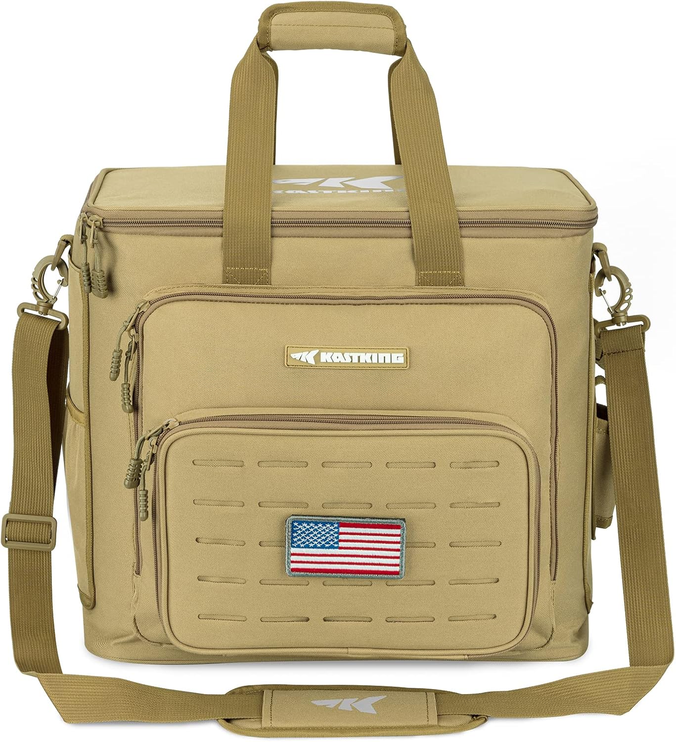 KastKing Fishing Tackle Bags - Water Resistant Material - Fishing Gear Storage -Karryall Large Khaki