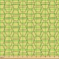 thumbnail image 2 of Ambesonne Retro Fabric by the Yard Upholstery, Repetitive Half Octagons Art, 10 Yards, Pale Green Dark Grey, 2 of 5