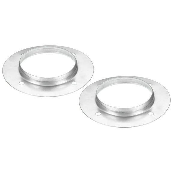Uxcell 4" Metal Duct Connector Flange Straight Pipe Exhaust Flange Duct Mounting Plate 2 Pack