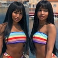 thumbnail image 3 of Stylish straight hair with bangs African straight hair wig, 3 of 10