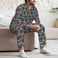 thumbnail image 7 of Cauagu Funny Owls Print Men's Long-Sleeve Pajama Set,Soft Button-Front 2Pjs for Men Long Sleeve Men’s Sleepwear-Small, 7 of 7
