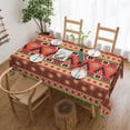 thumbnail image 2 of DouZhe Rectangular Tablecloth, Native Southwestern Aztec Ethnic Table Cloth for Kitchen Dinning Tabletop, 72" x 54" Waterproof Polyester Table Cover, 2 of 8