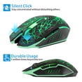 thumbnail image 3 of CHOK Wireless Gaming Mouse 2.4G Optical Rechargeable Silent Mice Colorful LED Portable with USB Receiver Black, 3 of 6