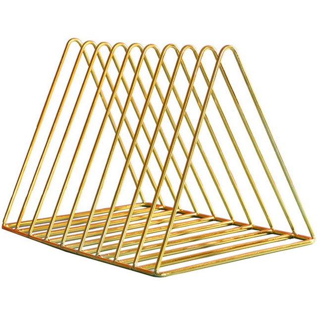 Coofit File Sorter Stand Triangle: Metal 7 Slots Magazine Wire Holder Desktop File Rack