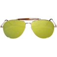 thumbnail image 2 of OWL Aviator Sunglasses Gold Metal Frame with Browbar for Men and Women, 2 of 4