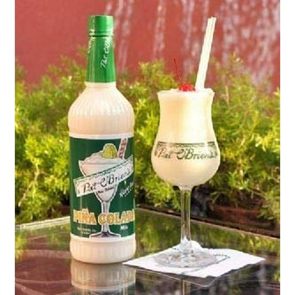 Pat O'Brien's Pina Colada Mix, 1 Liter, Easy Preparation, Perfect Drink for Luau Party, 33 Servings