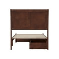 thumbnail image 3 of AFI, Andorra Twin XL Platform Bed with Panel Footboard and Storage Drawers, Walnut, 3 of 5