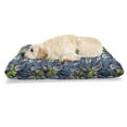thumbnail image 1 of Paisley Pet Bed, Ethnic Persian Ornamental Leaf Pattern Middle Eastern Floral Traditional, Resistant Pad for Dogs and Cats Cushion with Removable Cover, 24" x 39", Lime Green Night Blue, by Ambesonne, 1 of 4