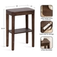 thumbnail image 5 of Kate and Laurel Talcott Modern Rectangle Wood Side Table, 16 x 10 x 25, Dark Brown, Transitional Decorative Two-Tier End Table for Use as a Bedroom Nightstand or Living Room Accent, 5 of 8