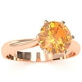 thumbnail image 2 of Crown Setting Citrine Engagement Ring In 14k Rose Gold, 2 of 4