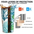 thumbnail image 3 of Coastal Coral 10oz Tumblers Stainless Steel Tumbler with Lid and Straw,Vacuum Insulated Double Wall Travel Tumbler Cups with Cleaning Brush for Coffee, Tea, 3 of 4