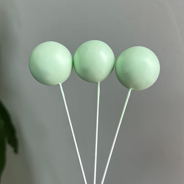 Adornos decorativos para tartas con forma de bola dorada, bola plateada, bola morada, bola blanca, bola azul, polvo y bola negra