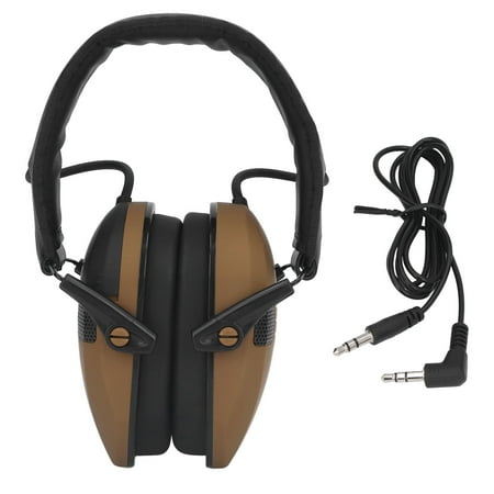 

Electronic Earmuffs Hearing Protection NRR 22dB 3.5mm Headphone Safety Earmuff with Loudspeaker Function for Shooting Khaki