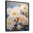 thumbnail image 2 of Designart "Elegance Of Blue And White Mum Flowers V" Mums Floater Framed Canvas Wall Art, 2 of 5