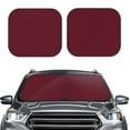thumbnail image 2 of Naloa Maroon Print 2-Piece Windshield Sunshade,Foldable Car Front Window Sun Shades,for Most Sedans SUV Truck-Medium, 2 of 6