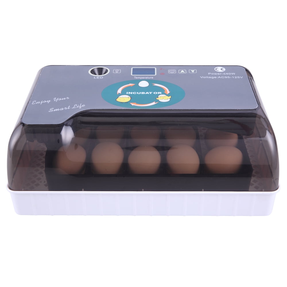 Kepooman 12 Egg Mini Automatic Poultry Hatcher with Adjustable Egg Tray, Egg Incubator for Chickens Ducks Goose Birds