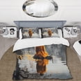 thumbnail image 2 of Designart "Silent Reflection Thai Monk" Thailand Bedding Covert Set - Traditional Yellow Landscapes Bed Set With 2 Shams, 2 of 6