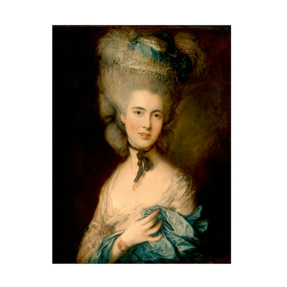 Gainsborough 'A Woman In Blue' Canvas Art