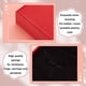 thumbnail image 4 of Estuche de joyería de piel sintética para colgante y collar, caja de regalo cuadrada de terciopelo rojo para guardar colgantes, organizador de joyas de boda, estuche de exhibición, 4 of 6