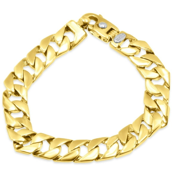 Pompeii Men's Curb Link 14k Gold (57gram) or Platinum (91gram) 12mm Bracelet 8.5" (,)