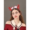 thumbnail image 2 of 1pc Women's Hair Hoop With Ball & Deer Antler Decor, Winter Wonderland Themed Party Cosplay Accessory, 2 of 4