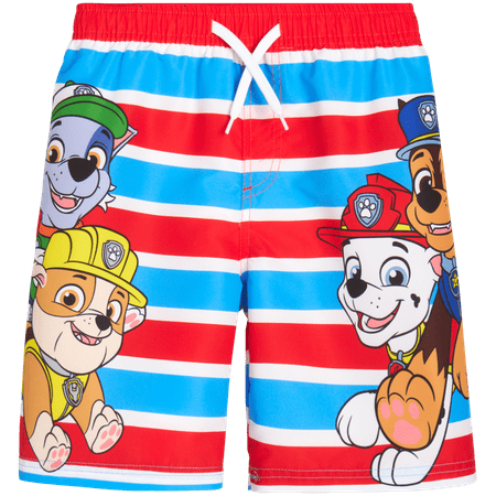 

Nickelodeon Paw Patrol Boys’ Swim Trunks – Chase Marshall Rubble - Kids UPF 50+ Bathing Suit for Boys (2T-7)