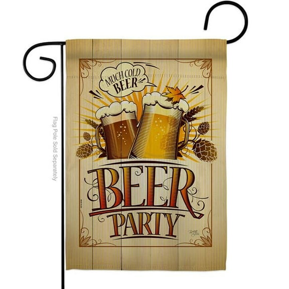 Breeze Decor G167061-BO 13 x 18.5 in. Beer Party Garden Flag with Beverages Double-Sided Decorative Vertical House Decoration Banner Yard Gift