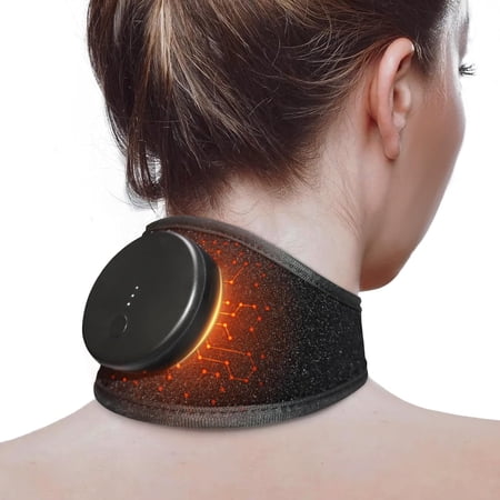 Cordless Neck & Shoulder Heating Pad, Electric Heated Massager with Heat and Vibration, Portable Wrap for Body, Knee, Arms & Legs, Gift for Women & Men